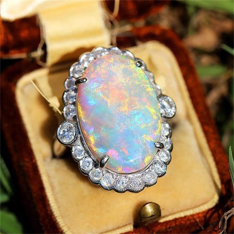 Copper Plate Inlaid Zircon Ring