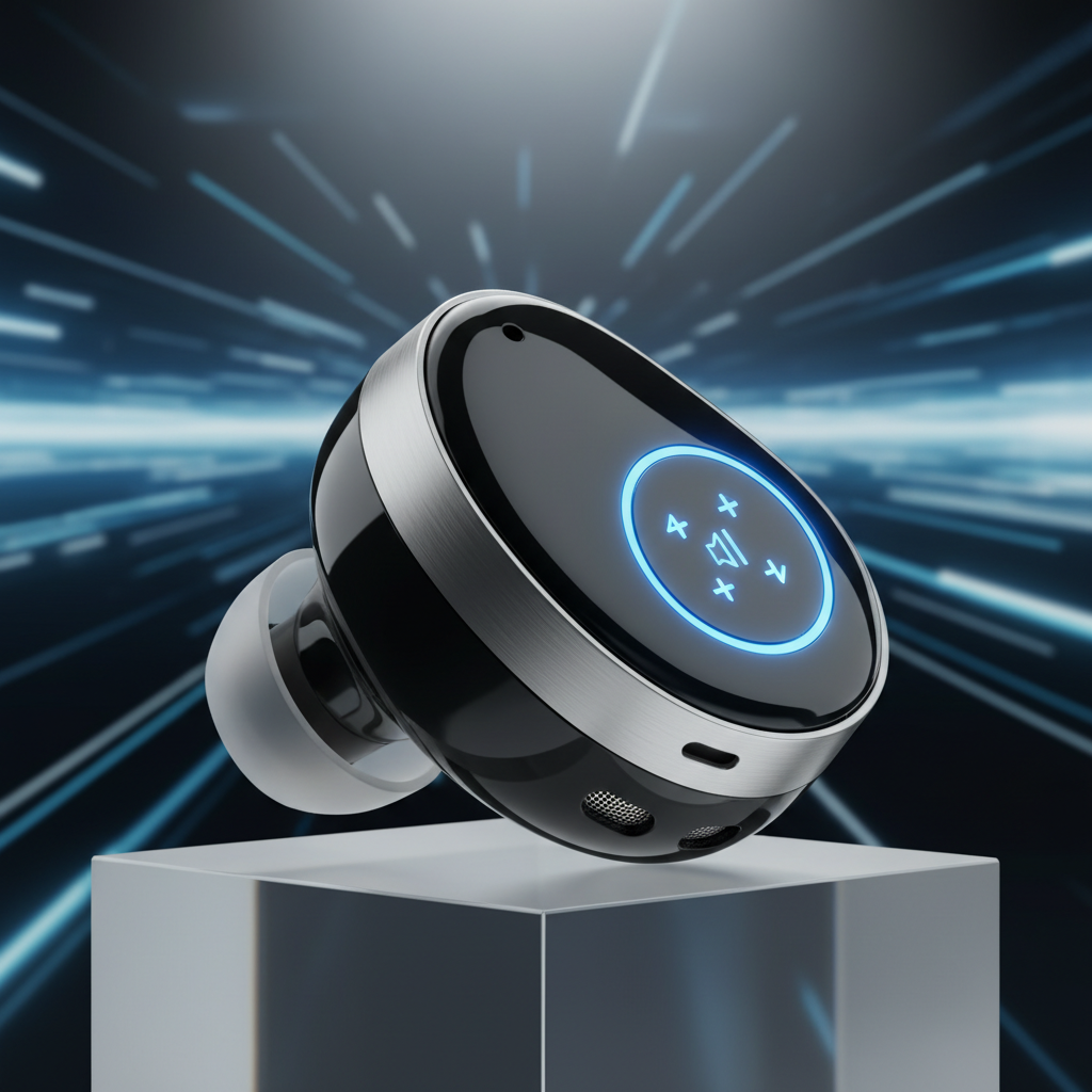 Close-up detail of earbud