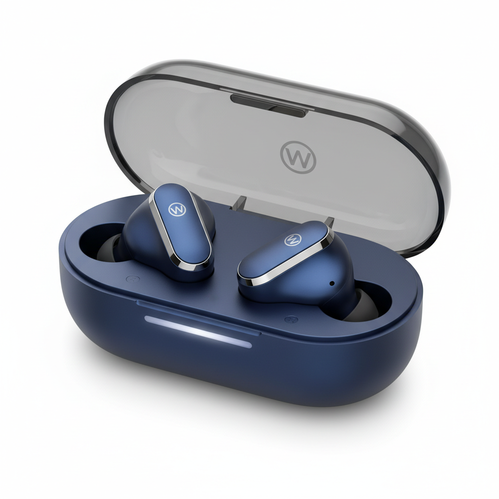 Wireless earbuds with charging case